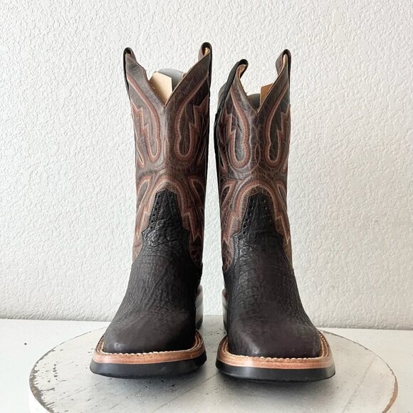 NEW Rod Patrick Mens Cowboy Boots 6.5 B Brown Shark Leather Western Square Toe - Picture 5 of 12